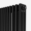 Traditional Cast Iron Style Radiator Vertical 1800x380mm 3 Column Black