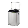 kitchen bin features two 20L compartments for convenient waste sorting