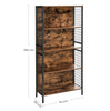 Vintage Industrial Bookcase Cabinet Display Storage Shelving Unit Rustic Metal