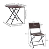 3pcs Bistro Garden Furniture Set Table & Chair Rattan Effect Patio Outdoor Brown