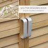 Garden Wooden Storage Shed Outdoor Wood Garage Tool Cabinet 2 Door NEW UK