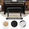 Wooden Duet Piano Bench PU Leather Keyboard Seat Piano Stool w/Music Storage
