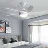 52" Ceiling Fan 3 Colour Light Remote Control Reversible 5 Blades/3 Speed/Timer