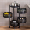 Kitchen Rotating Trolley Shelf Vegetable Fruits Rack Bathroom Storage Organiser