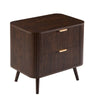 Dusk Hattie Walnut & Gold Effect 2 Drawer Bedside Table RRP £399