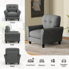 Tufted Upholstered Living Room Chair Reading Armchair w/ Cushion