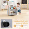 Double-sided Bookcase Toy Storage Shelf Book Rack Kids Wooden Bookshelf Toddler