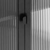 Highboard Black 90x40x180 cm Glass and Steel
