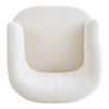 White Teddy Fabric Armchair Accent Chair Gold Metal Legs for Living Room Bedroom