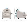 Upholstered Fabric Armchair Wing Back Fireside Chair Lounge Sofa Cushioned Seat