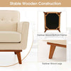 Upholstered Modern Lounge Arm Chair Button Tufted Single Sofa Chair