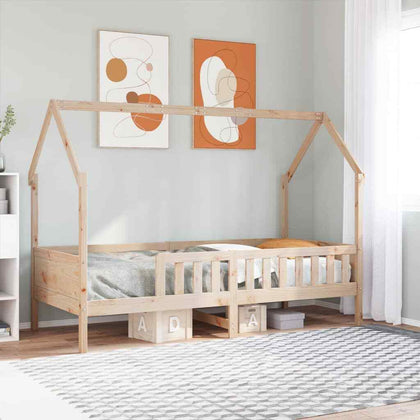 ' House Bed Frame 90x190 Solid Wood Pine Z0K8