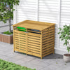 Double Triple Wheelie Bin Storage Wooden Store Cover Garden Rubbish Dustbin Shed