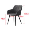 Set Of 2 Dining Chairs Faux Leather Office Chairs Padded Seat Kitchen Furniture
