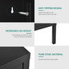 Metal Sideboard Storage Cupboard Cabinets with Adjustable Shelf for Home Office