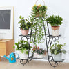 6 Tier Metal Plant Stand 6 Flower Pots Shelf Display Rack Garden Home Dec