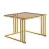 Square Coffee Tables, Set of 2 End Table, Nesting Tables with 2 Storage Drawers