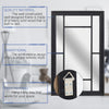 120CM Large Window Style Wall Hanging Mirror Glass Panel Vintage Hallway Home UK