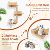 6 Pieces Cat Wall Furniture Set Wall Mounted Shelves 3-step Cat Tree
