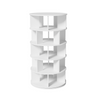 5 Tiers Rotatable Round Shoe Rack for Living Room,White