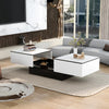 Dunaville Frame Coffee Table with Storage Black & White