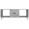 Concrete Grey Coffee Table - Modern Rectangular Centerpiece with Ample D0C5
