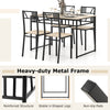 5 Pcs Dining Table Set Industrial-Style Kitchen Table & 4 Chairs-Natural