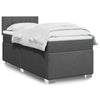 Box Spring Bed with Dark Grey 90x200 Fabric B5C2