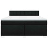 Box Spring Bed with Black 180x200 Fabric B7O8