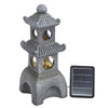 Solar Power Water Fountain Garden Water Feature with LED Light Indoor Outdoor