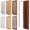 Internal Bi Folding Concertina Accordion Door PVC Sliding Divider Doors Bathroom