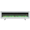 White 60'' Wall/Freestanding Electric Fireplace LED Flames Fire Heater + Remote