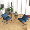 2Pcs Outdoor Modern Ergonomic Lounge Chair Sling Accent Chair Home Leisure Chair