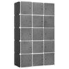 15 Cube Wardrobe Portable Interlocking Plastic Modular Closet Organiser Cabinet