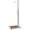 Outdoor Shower with Tray WPC Stainless Steel