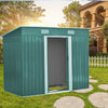 Pent Roof Garden Shed 8 x 4ft Galvanized Steel Shed House Outdoor Storage w/Base