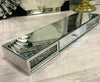 Mirrored Diamond Crush Floating Wall Shelf Crystal Modern 80x20 Sparkly bling