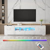 200cm Modern All High Gloss TV Stand Cabinet with Lights for 65 - 90 inch TV's