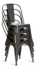 Style Industrial Metal Dining Chairs Vintage Retro Kitchen Cafe Stacking
