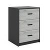 3 Drawer Wooden Bedroom Bedside Cabinet Furniture Storage Nightstand Side Table