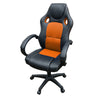 Office Chair Ergonomic Gaming Chair Height Adjust with Armrest PU Leather Seat