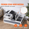 Uimoso Tortoise Habitat Wooden Tortoise House Indoor/Outdoor 3-Room 44x25.6x24in