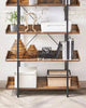 Rustic Wood Bookcase Bookshelf 5 Tier Industrial Storage Display Shelving Unit
