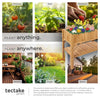 Raised Plant Bed Shelf Garden Wooden Box Flowers Herbs Vegetables Outdoor Patio