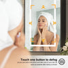 LED illuminated Bathroom Mirror Cabinet with Demister Shaver Socket Wall Mounted