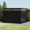 8.5x9.7ft Storage Shed Bike Metal Sloped Roof Tool House Cabinet for Garden Yard