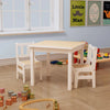 Childrens Table and 2 Chairs Kids Activity Wooden Furniture Set Playroom Bedroom