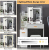 Dressing Table With Drawers Mirror Stool Set Makeup Desk Vanity Table Bedroom
