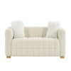 Teddy Fleece Fabric 3 Seater Sofa Loveseat Couch with 2 Pillow