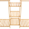 Heavy Duty Wooden Clothes Rail Rack Garment Hanging Stand Open Wardrobe Shelf